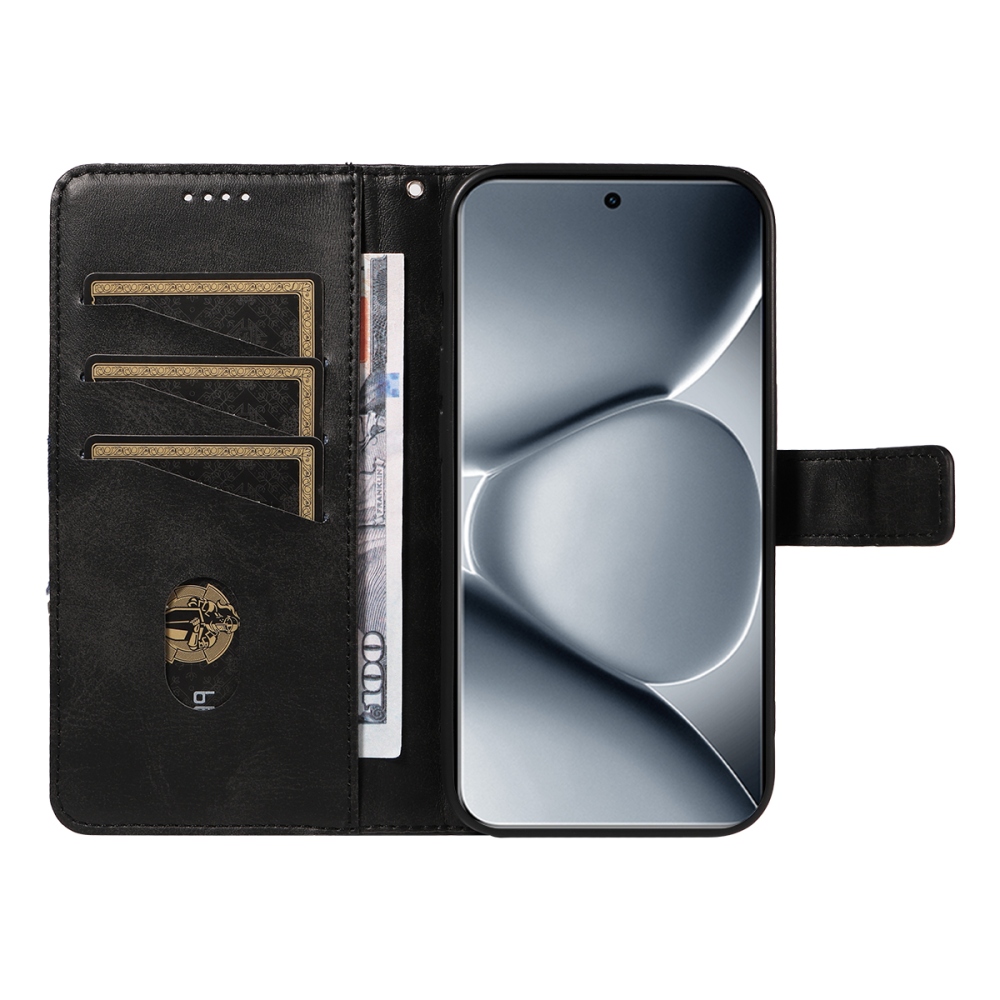 Vonalak könyv tok Xiaomi Redmi Note 15 Pro+ 5G/Xiaomi Poco M8 Pro 5G - fekete