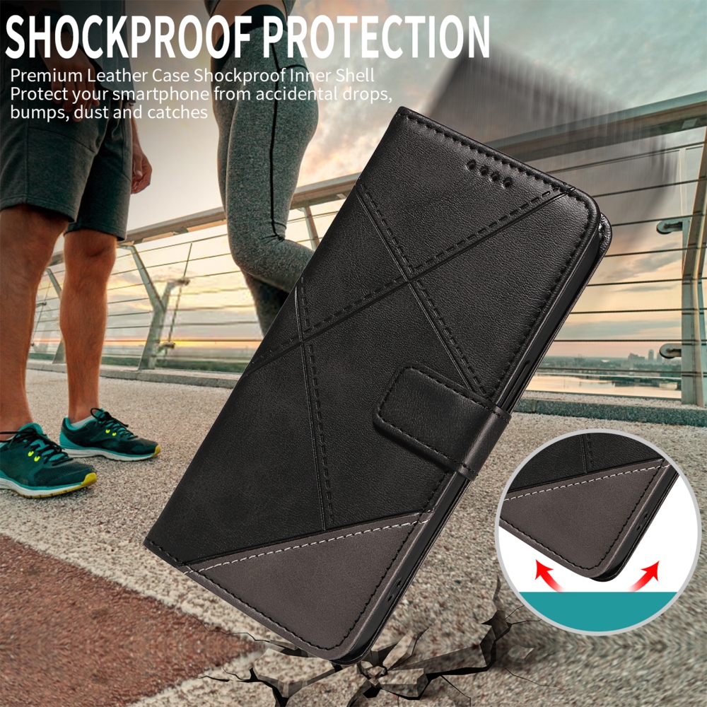 Vonalak könyv tok Xiaomi Redmi Note 15 Pro+ 5G/Xiaomi Poco M8 Pro 5G - fekete