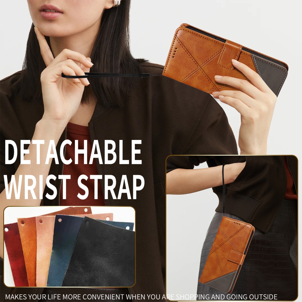 Vonalas könyv tok Xiaomi Redmi Note 15 Pro+ 5G/Xiaomi Poco M8 Pro 5G - barna