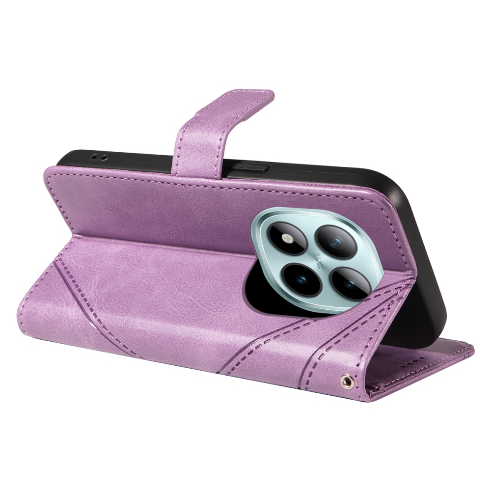 Vonalak könyv tok Xiaomi Redmi Note 15 Pro+ 5G/Xiaomi Poco M8 Pro 5G - világos lila