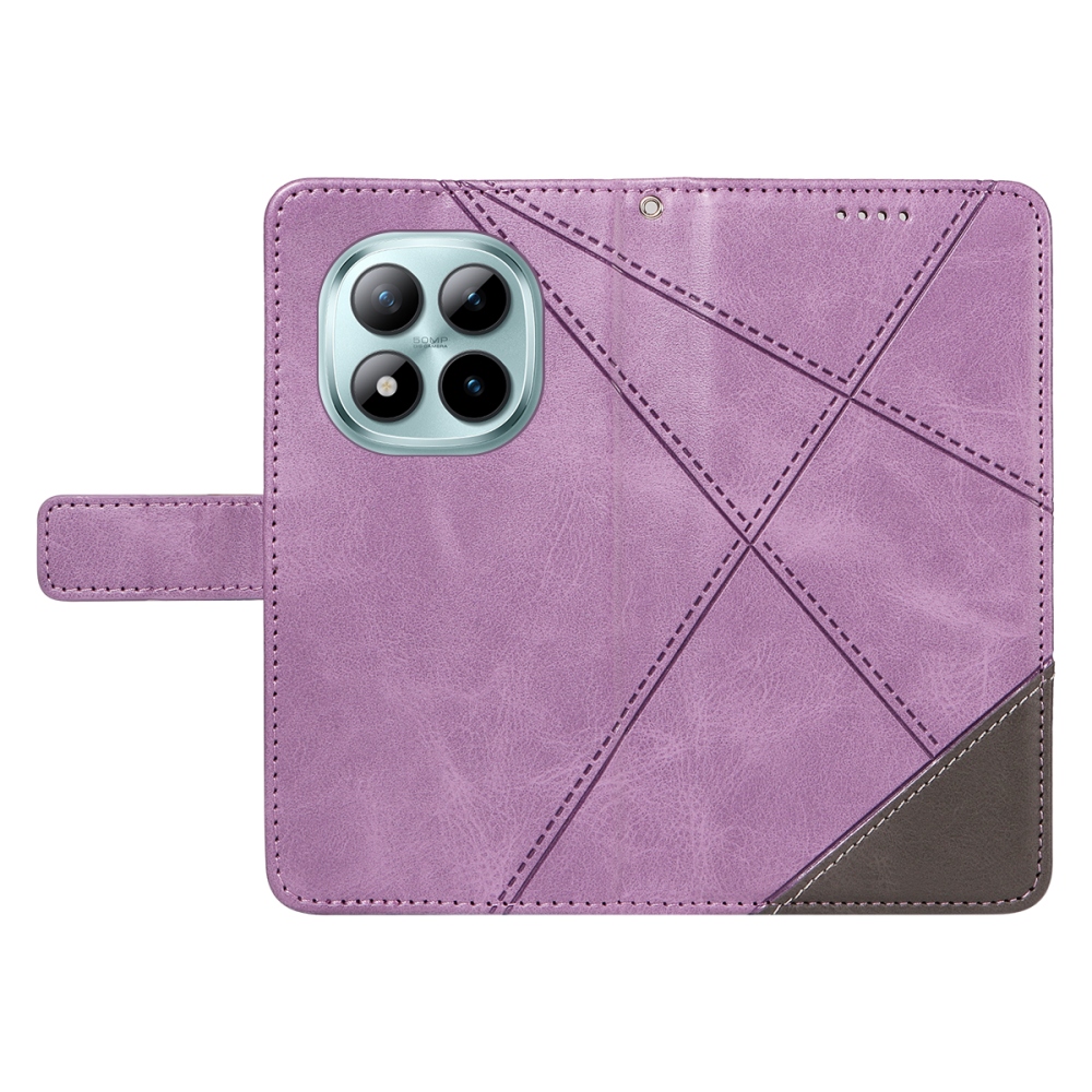 Vonalak könyv tok Xiaomi Redmi Note 15 Pro+ 5G/Xiaomi Poco M8 Pro 5G - világos lila