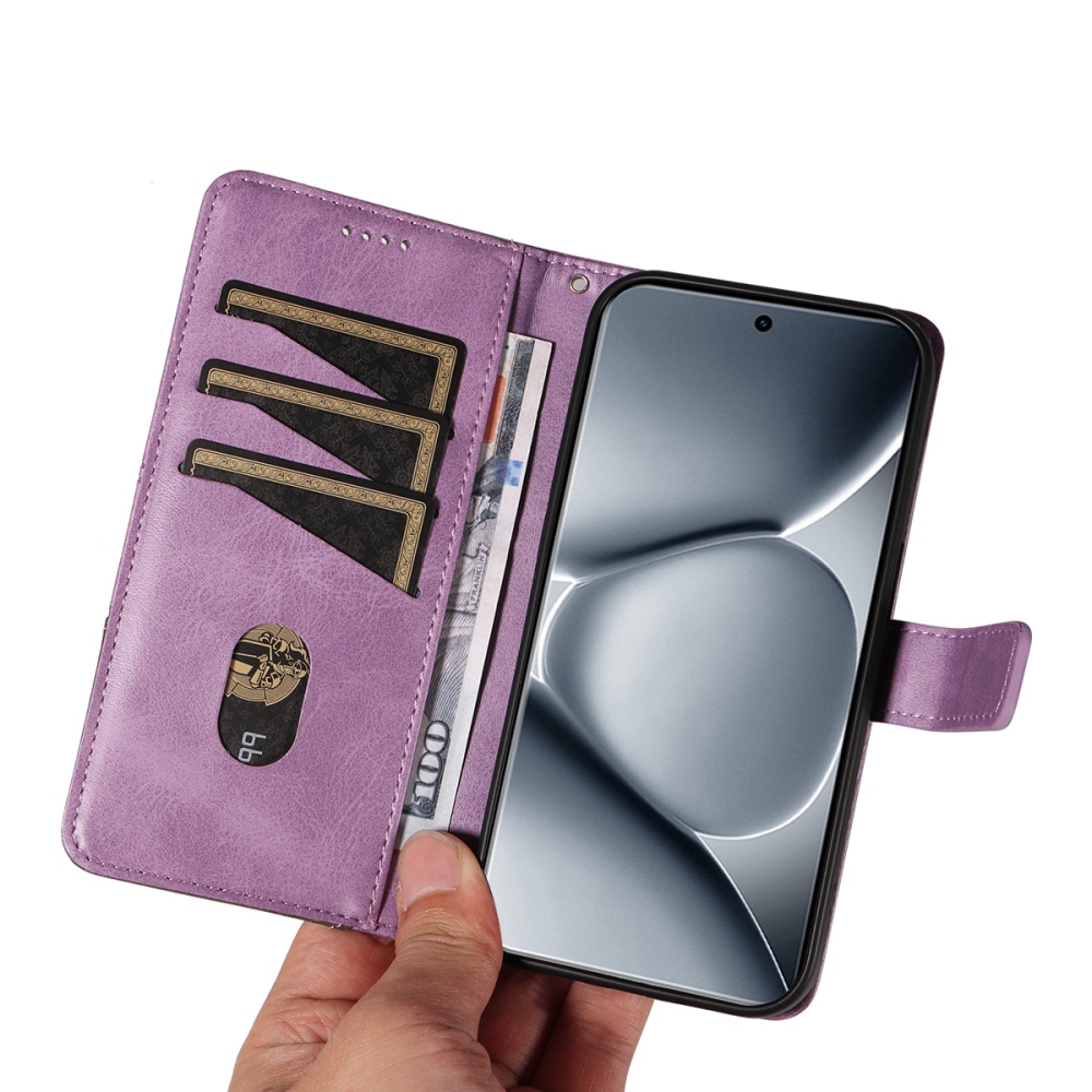 Vonalak könyv tok Xiaomi Redmi Note 15 Pro+ 5G/Xiaomi Poco M8 Pro 5G - világos lila