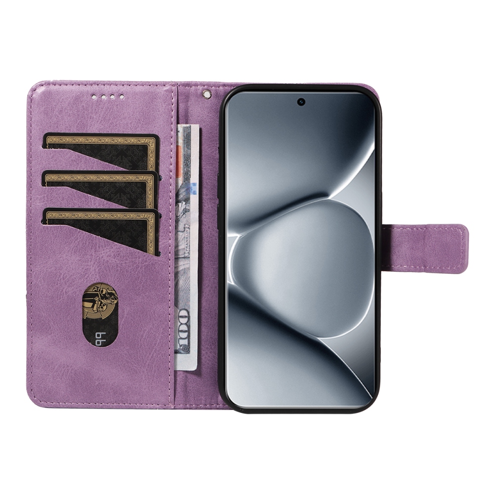 Vonalak könyv tok Xiaomi Redmi Note 15 Pro+ 5G/Xiaomi Poco M8 Pro 5G - világos lila