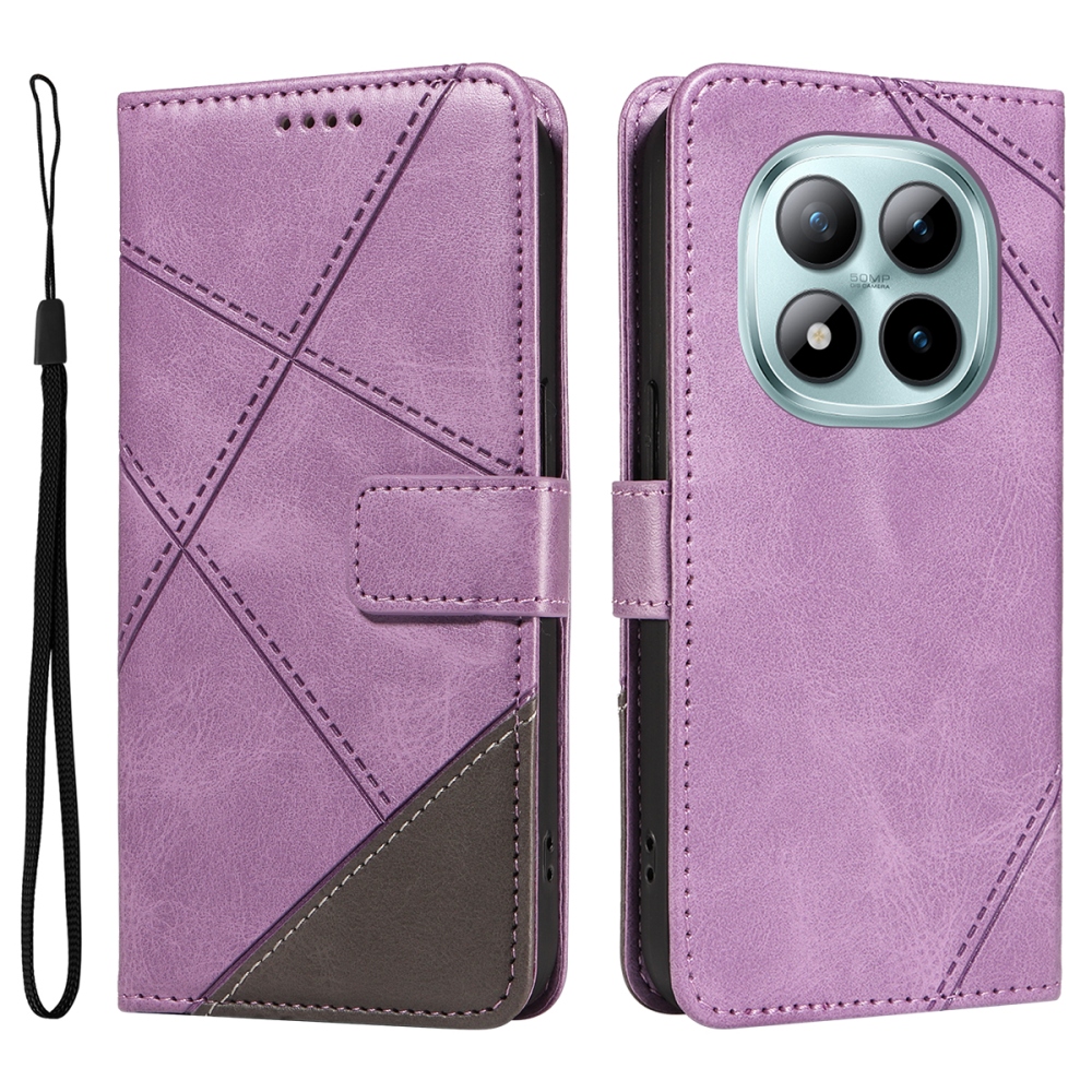 Vonalak könyv tok Xiaomi Redmi Note 15 Pro+ 5G/Xiaomi Poco M8 Pro 5G - világos lila