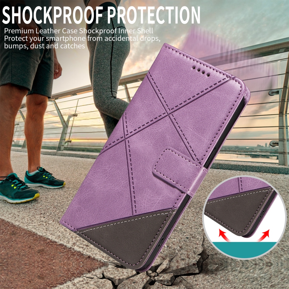 Vonalak könyv tok Xiaomi Redmi Note 15 Pro+ 5G/Xiaomi Poco M8 Pro 5G - világos lila