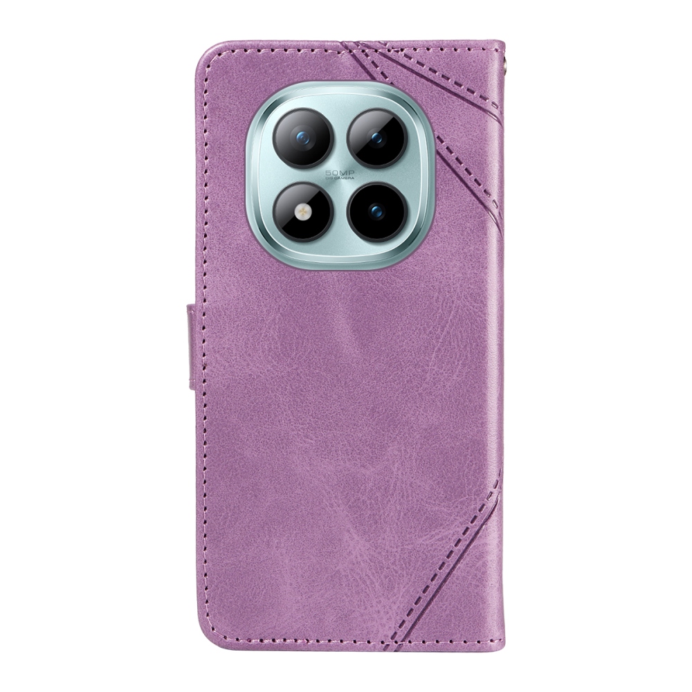 Vonalak könyv tok Xiaomi Redmi Note 15 Pro+ 5G/Xiaomi Poco M8 Pro 5G - világos lila