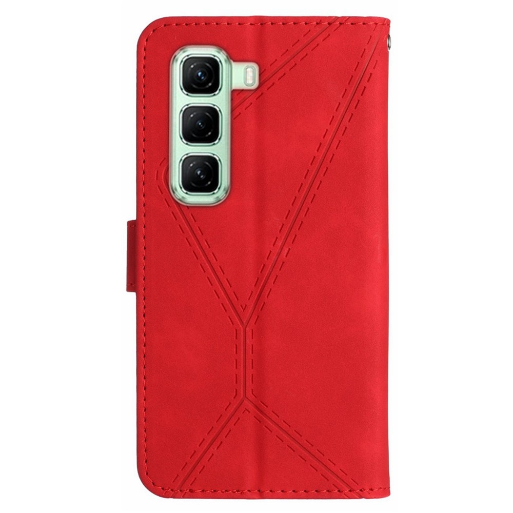 Linesy könyvtáska Infinix Hot 50 Pro készülékhez - piros