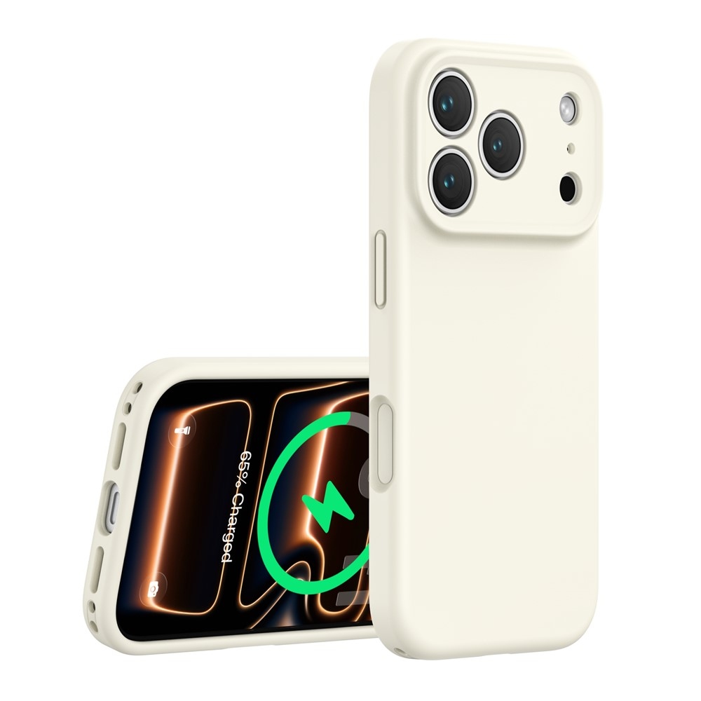 Folyékony szilikon tok MagSafe-vel az iPhone 18 Pro Max/17 Pro Max készülékekhez – fehér