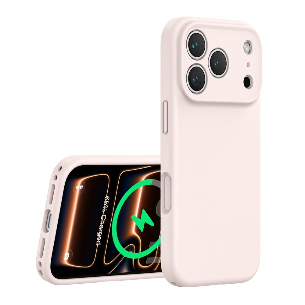 Folyékony szilikon tok MagSafe-vel az iPhone 18 Pro Max/17 Pro Max készülékhez – rózsaszín