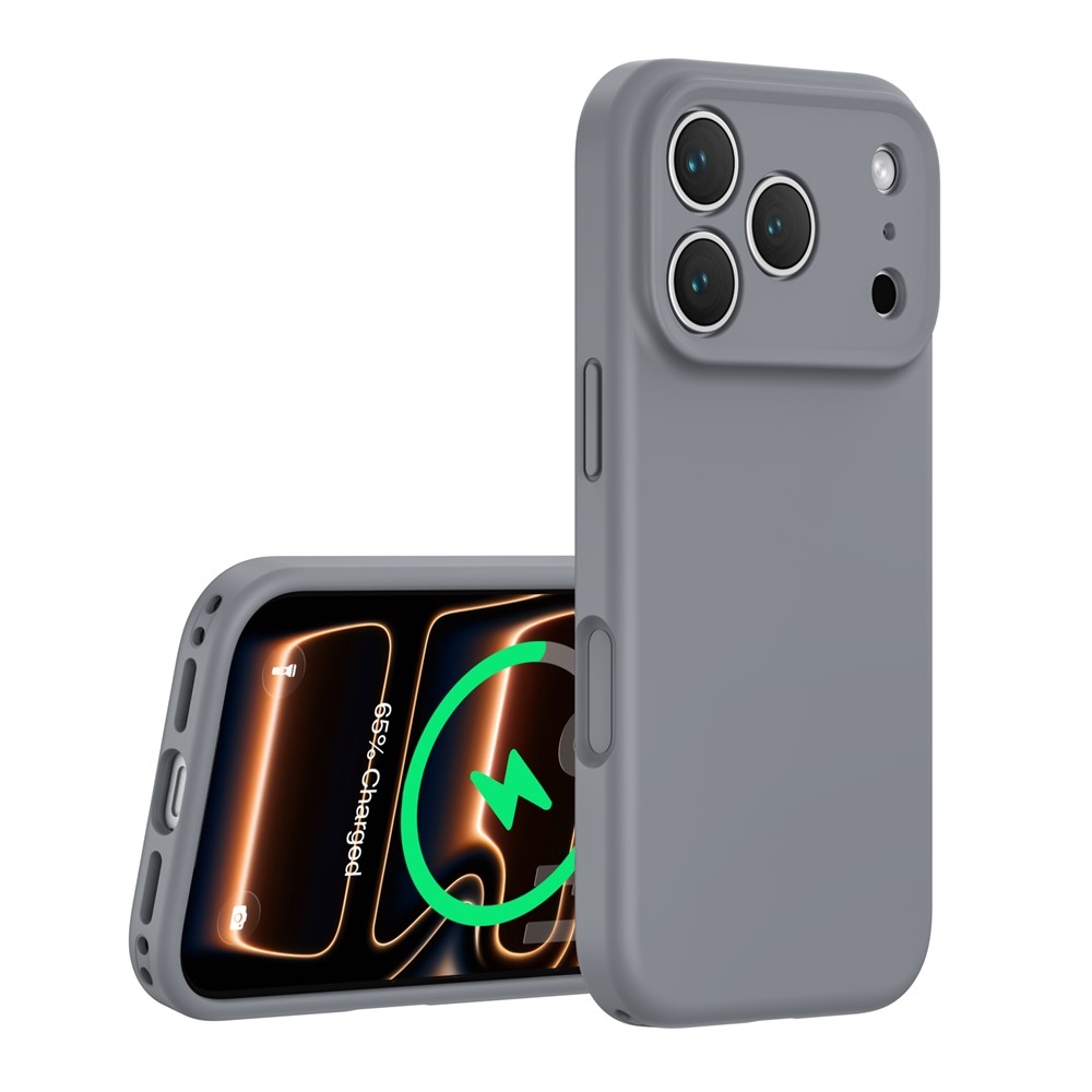 Folyékony szilikon tok MagSafe-vel az iPhone 18 Pro Max/17 Pro Max készülékekhez – szürke