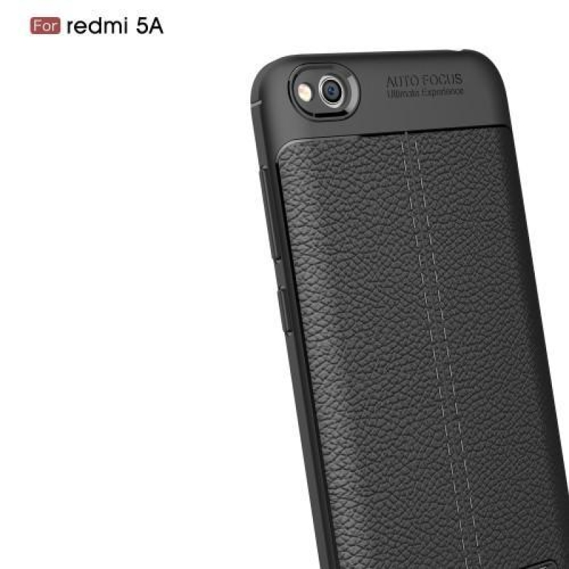 Litch zselés tok texturált hátlappal Xiaomi Redmi 5A - fekete