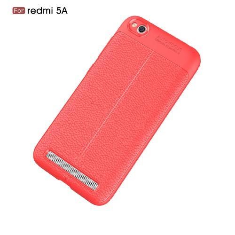 Litch zselés tok texturált hátlappal Xiaomi Redmi 5A - piros