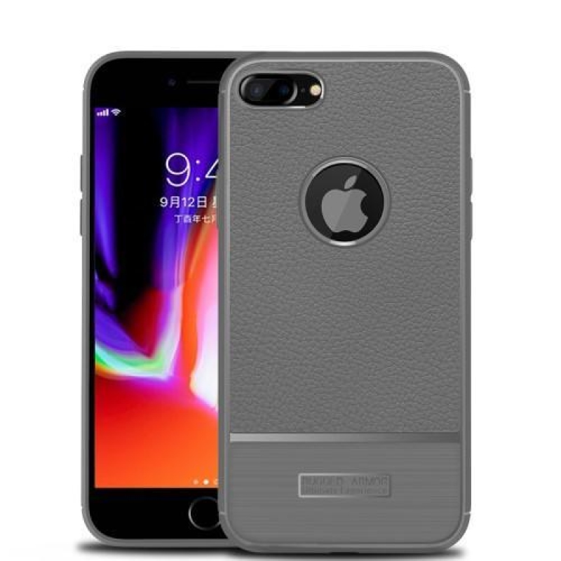 Litch texturált zselés tok iPhone 8 Plus és iPhone 7 Plus készülékhez - szürke