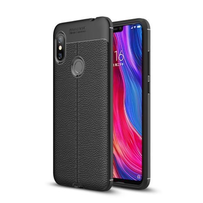 Litch tartós zselés tok Xiaomi Redmi Note 6 Pro - fekete