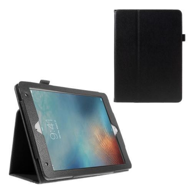 Litch PU bőr tok állvány funkcióval iPad Pro 9.7 készülékhez - fekete