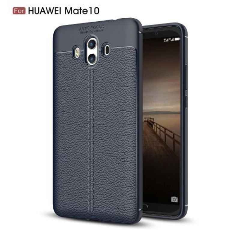 Litchi zselés tok Huawei Mate 10 - sötétkék