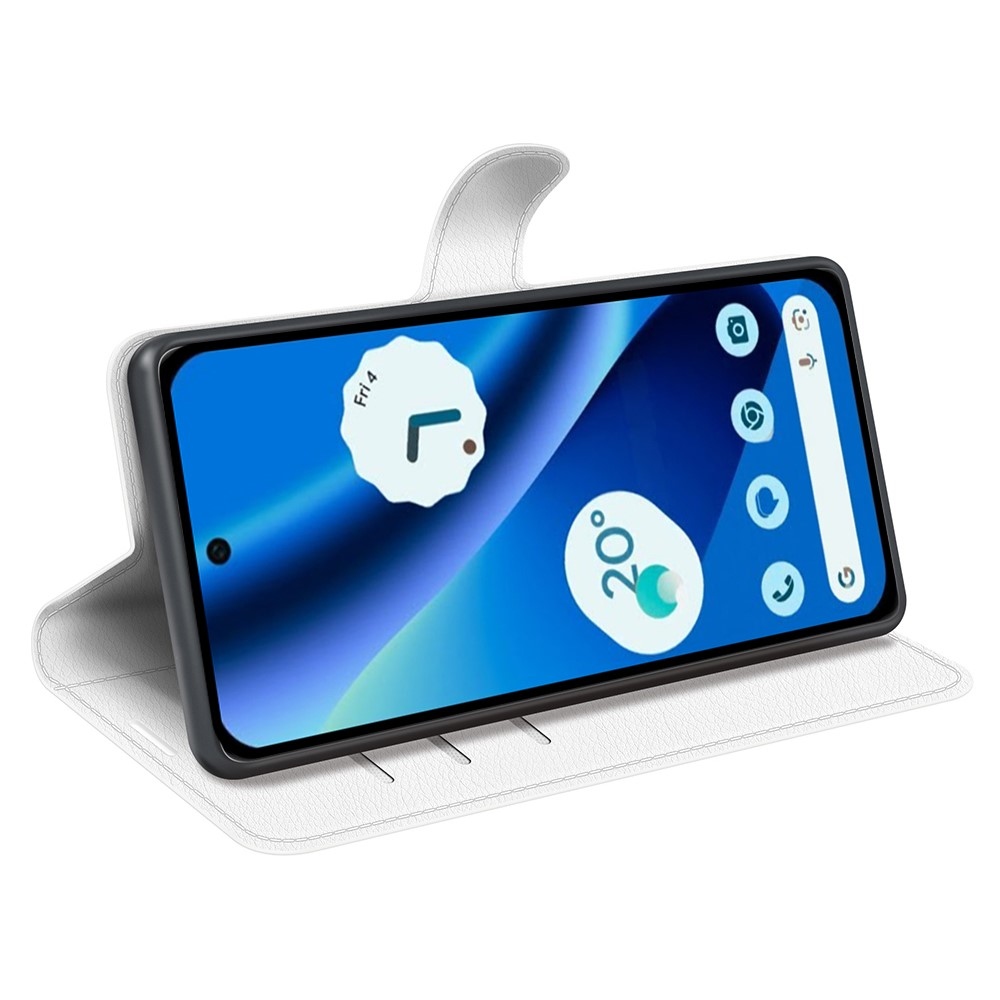 Litchi könyv tok a Google Pixel 10a készülékhez - fehér