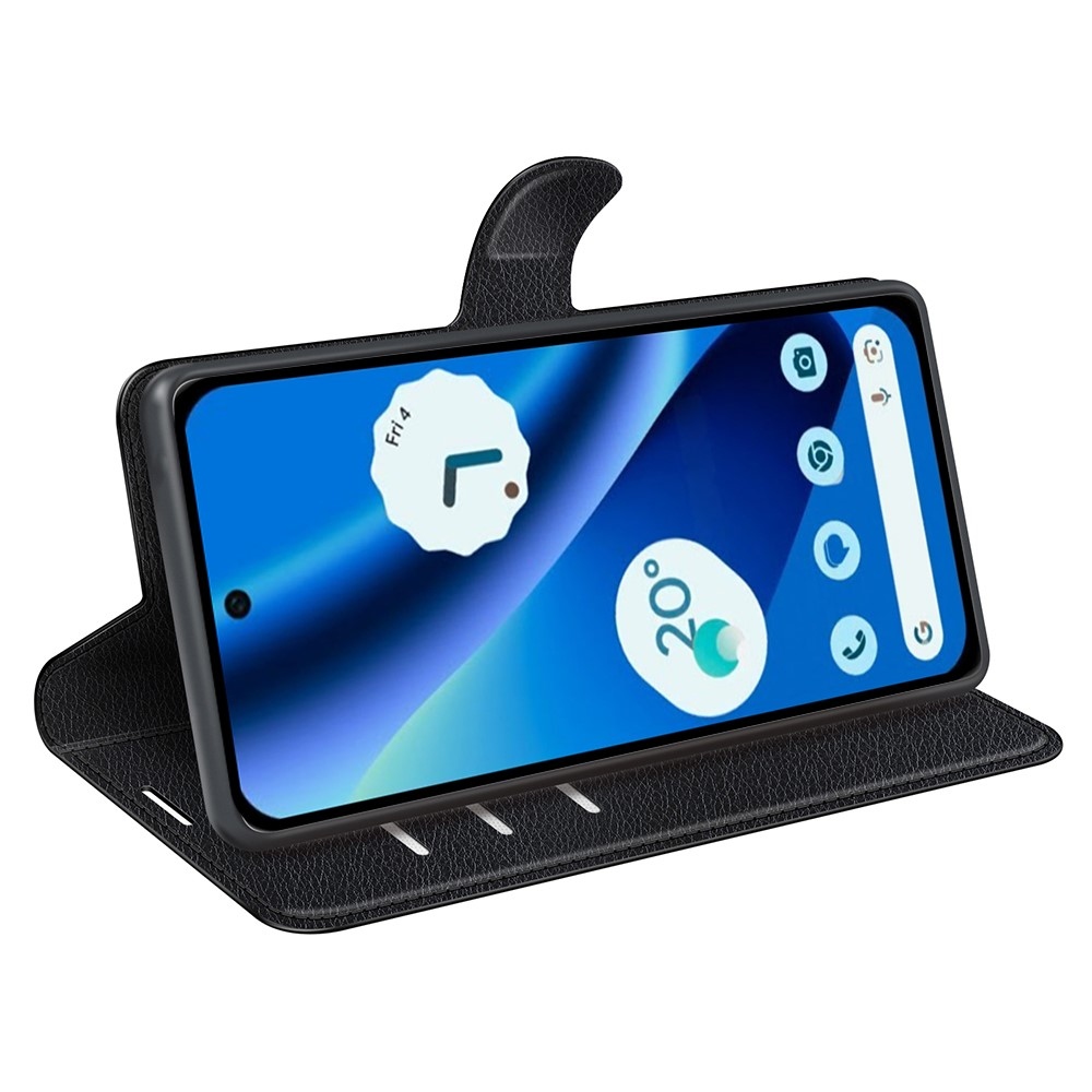 Litchi könyv tok a Google Pixel 10a készülékhez - fekete