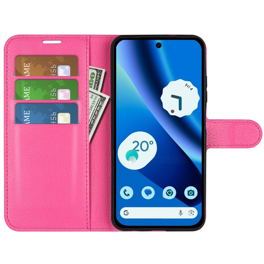 Litchi könyv tok Google Pixel 10a - rózsa