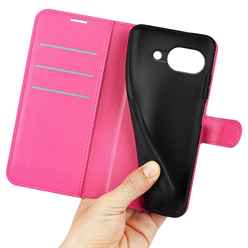 Litchi könyv tok Google Pixel 10a - rózsa