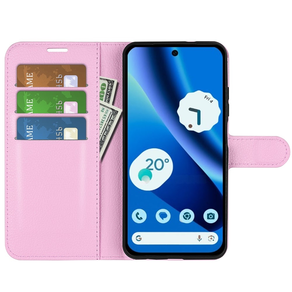 Litchi könyv tok a Google Pixel 10a készülékhez - rózsaszín