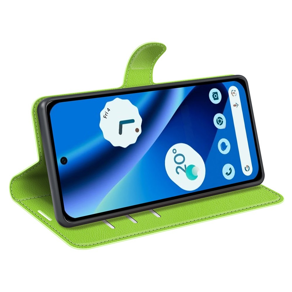 Litchi könyv tok a Google Pixel 10a készülékhez - zöld