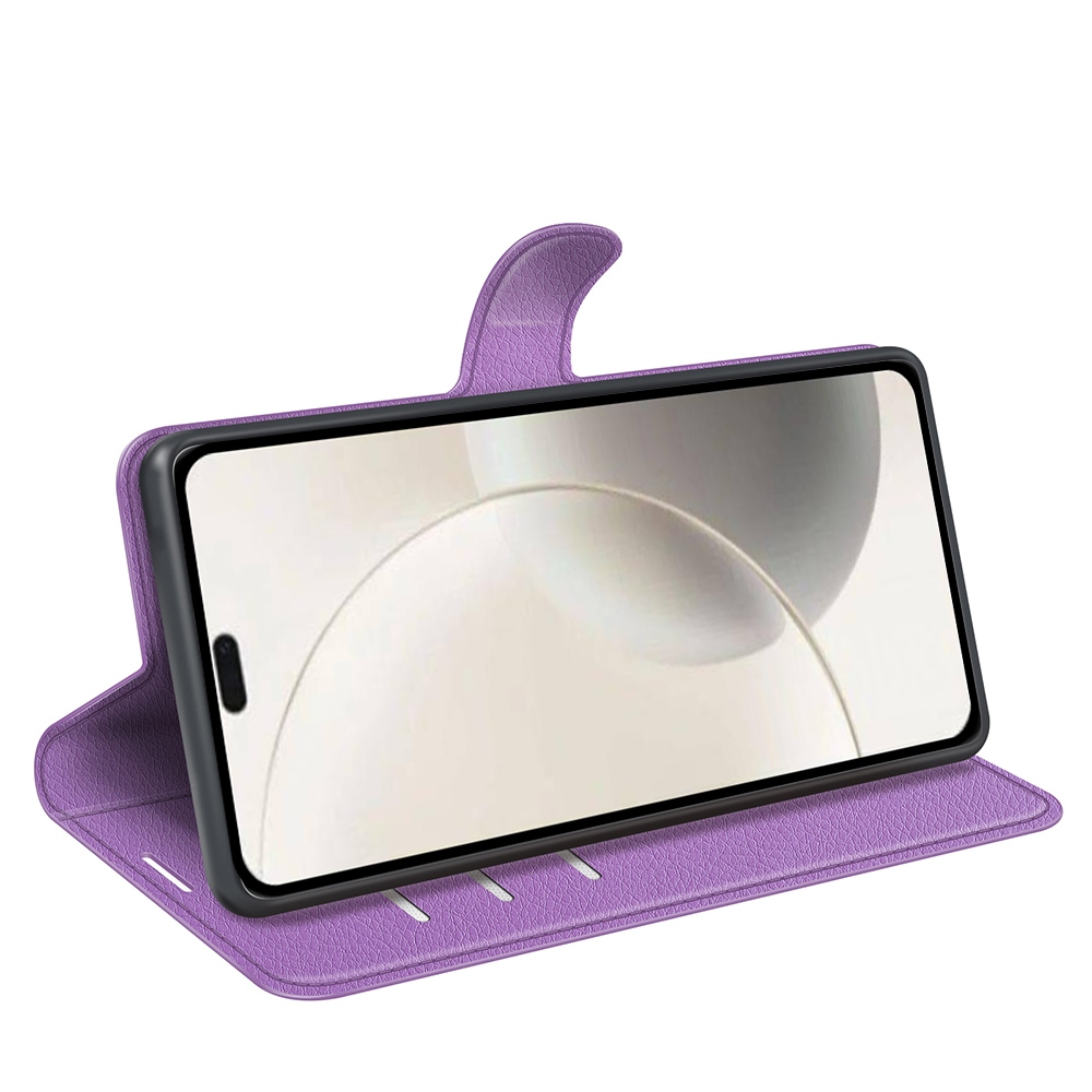 Litchi könyv tok Honor 400 Smart 5G/4G/Honor X7d - lila