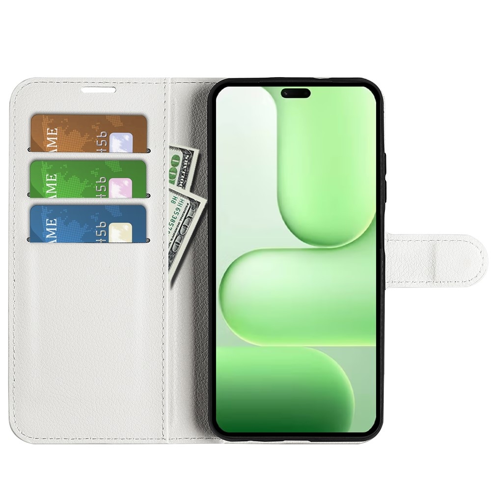 Litchi könyv tok a Honor 600 Lite 5G készülékhez - fehér