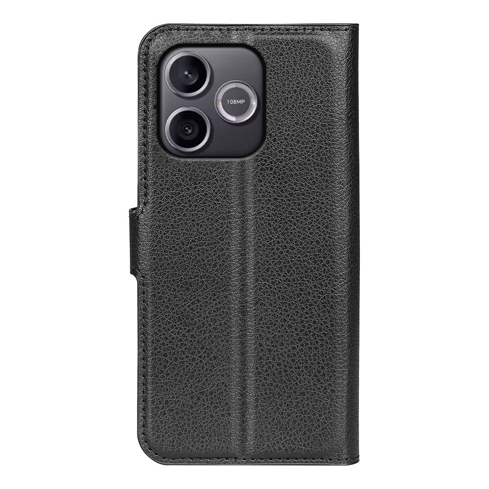 Litchi könyv tok a Honor 600 Lite 5G készülékhez - fekete