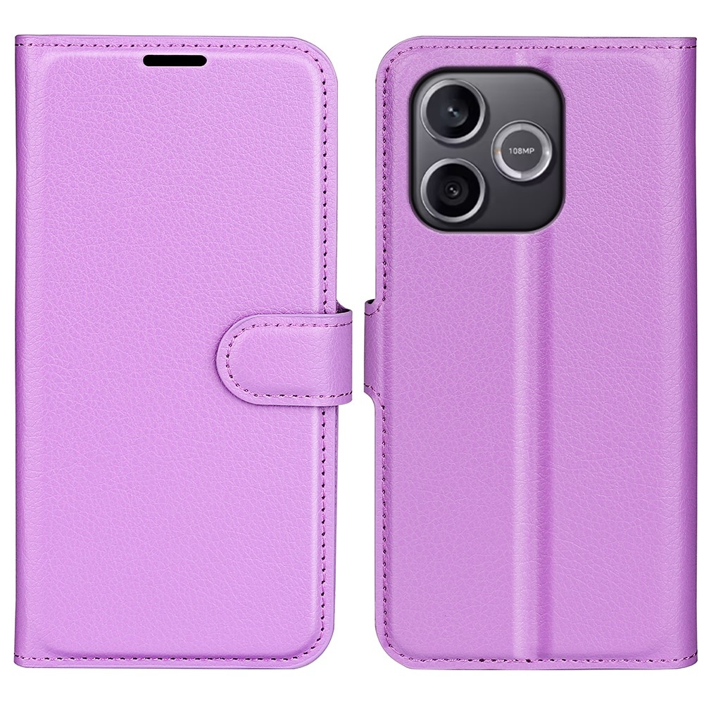 Litchi könyv tok a Honor 600 Lite 5G-hez - lila