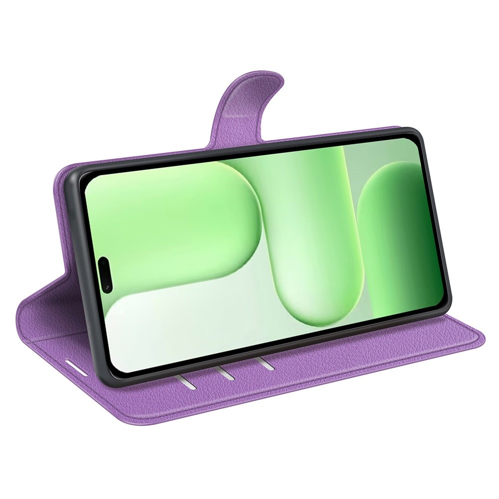 Litchi könyv tok a Honor 600 Lite 5G-hez - lila
