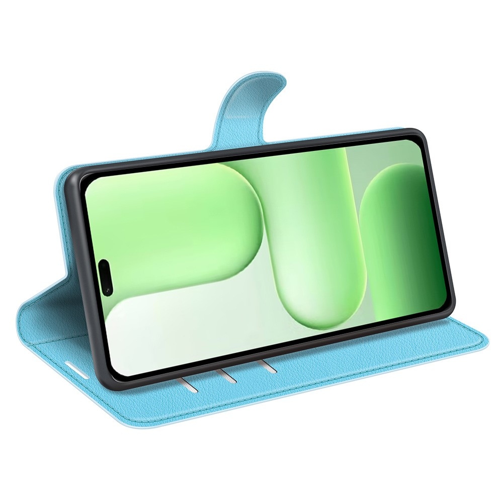 Litchi könyv tok a Honor 600 Lite 5G-hez - kék