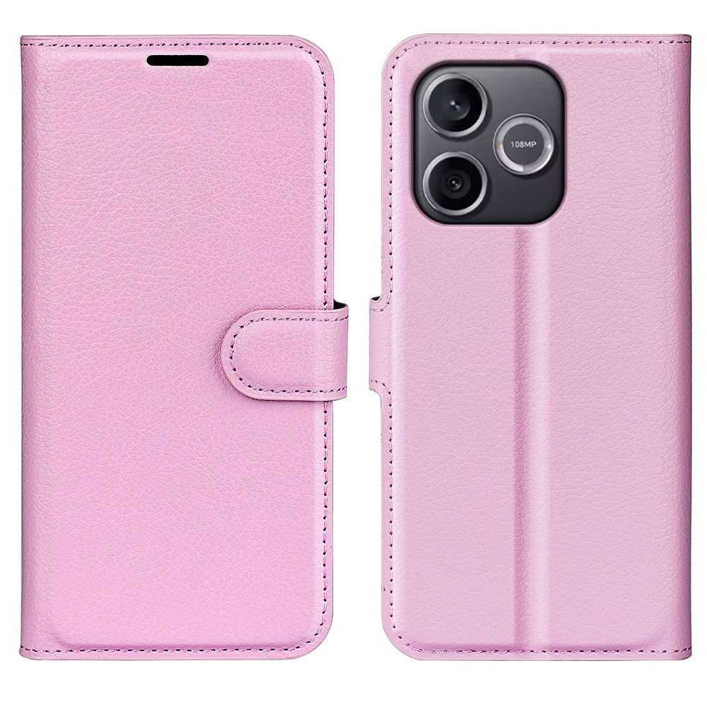 Litchi könyv tok a Honor 600 Lite 5G-hez - rózsaszínű