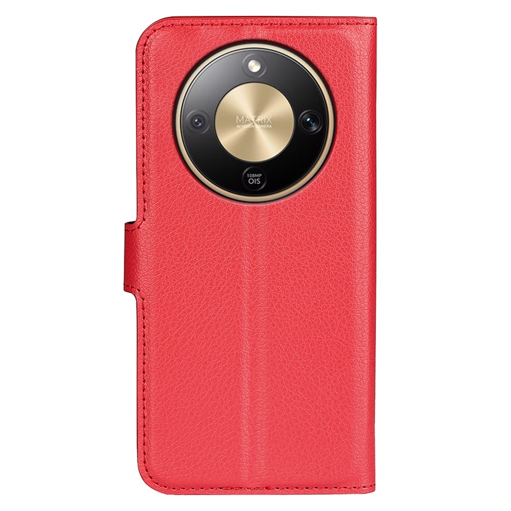 Litchi könyvtáska Honor Magic 8 Lite 5G - piros