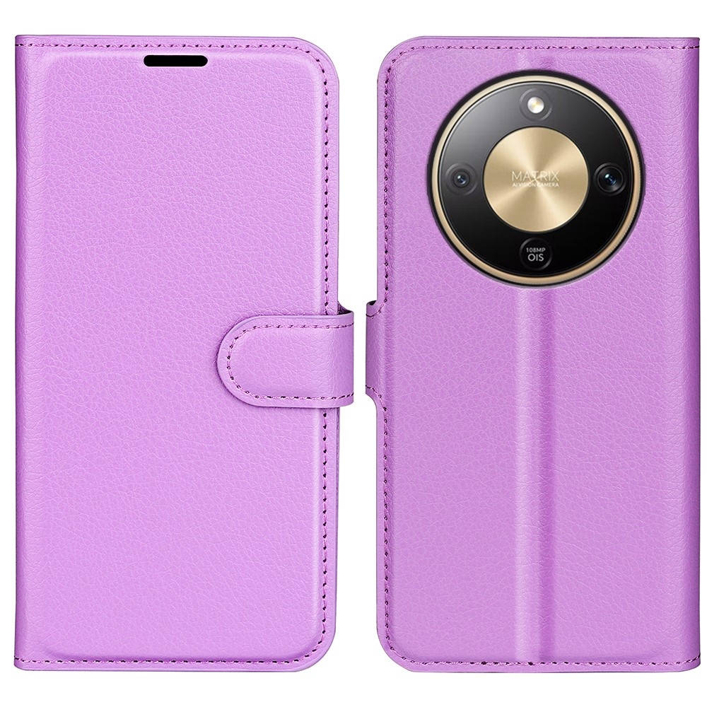Litchi könyvtáska Honor Magic 8 Lite 5G - lila