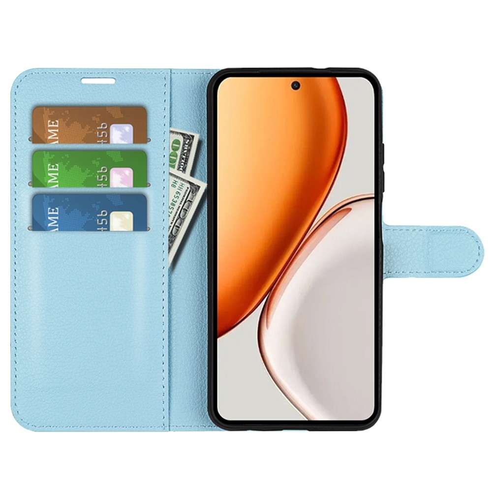 Litchi könyv tok a Honor Magic 8 Lite 5G készülékhez - kék