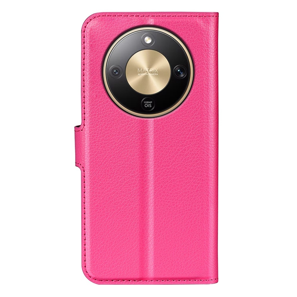 Litchi könyv tok a Honor Magic 8 Lite 5G-hez - rózsaszínű