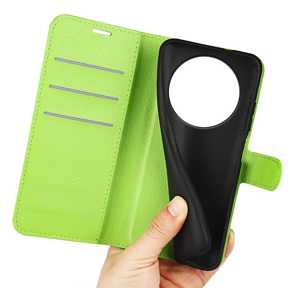 Litchi könyvtáska Honor Magic 8 Lite 5G - zöld