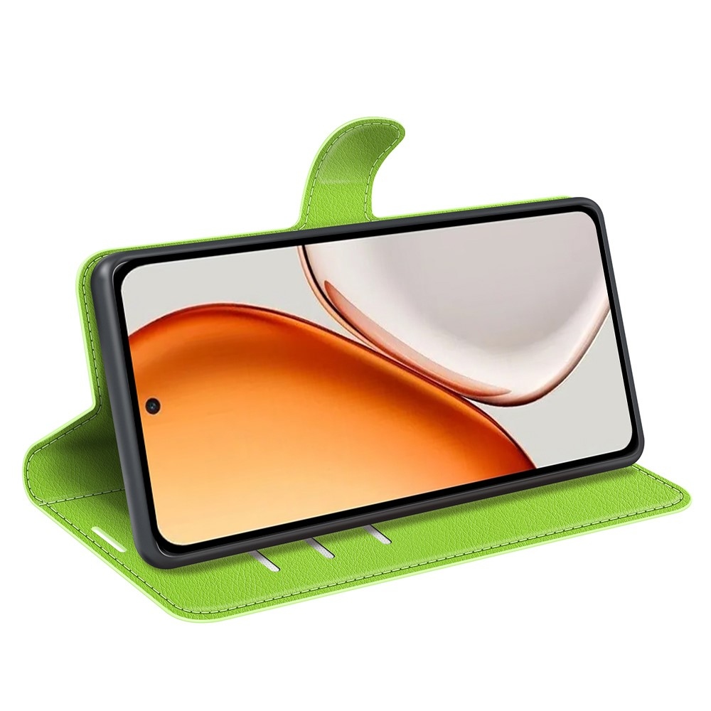 Litchi könyvtáska Honor Magic 8 Lite 5G - zöld