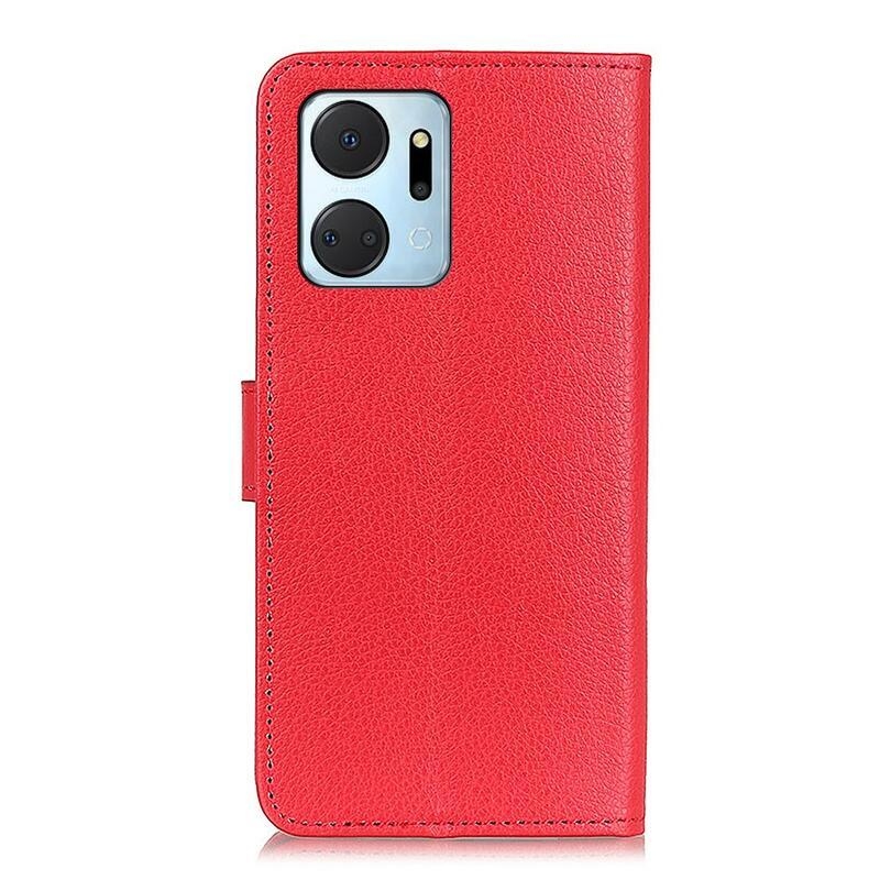 Litchi könyv tok a Honor X7a számára - piros