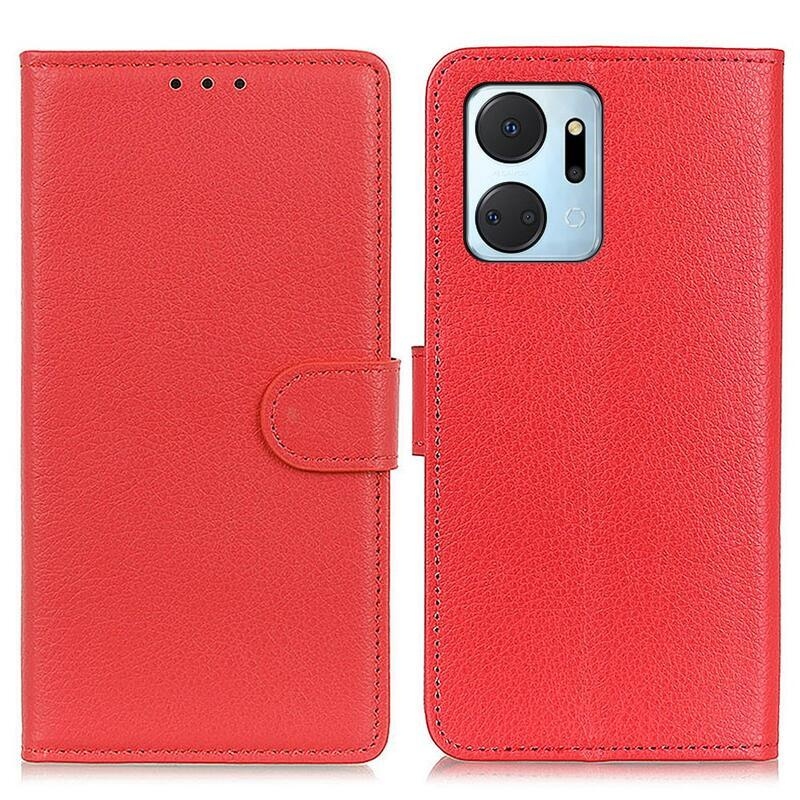 Litchi könyv tok a Honor X7a számára - piros