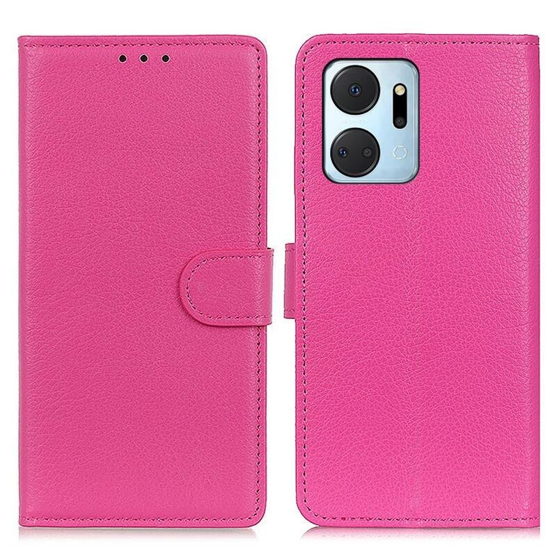 Litchi könyv tok a Honor X7a számára - rózsaszínű