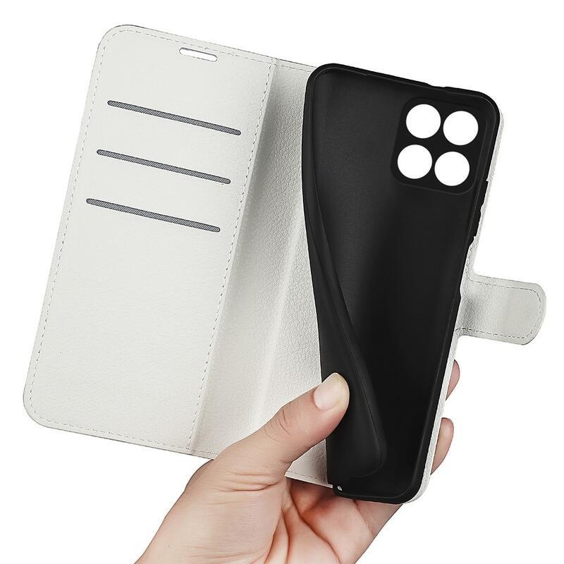 Litchi könyv tok a Honor X8 5G/Honor 70 Lite 5G készülékhez - fehér