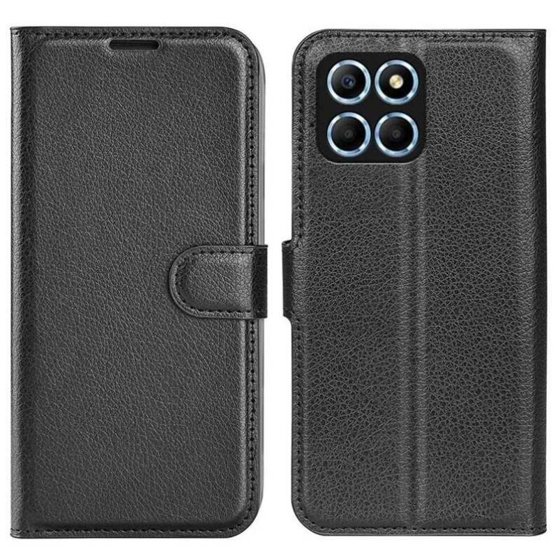 Litchi könyv tok a Honor X8 5G/Honor 70 Lite 5G készülékhez - fekete