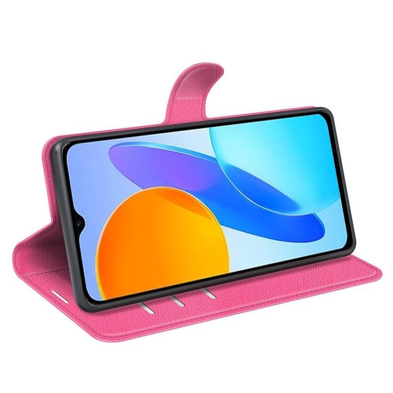 Litchi könyv tok Honor X8 5G/Honor 70 Lite 5G - rózsa