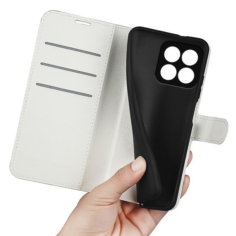 Litchi könyv tok a Honor X8a készülékhez - fehér