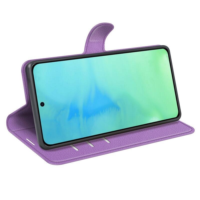 Litchi könyv tok a Honor X8a számára - lila