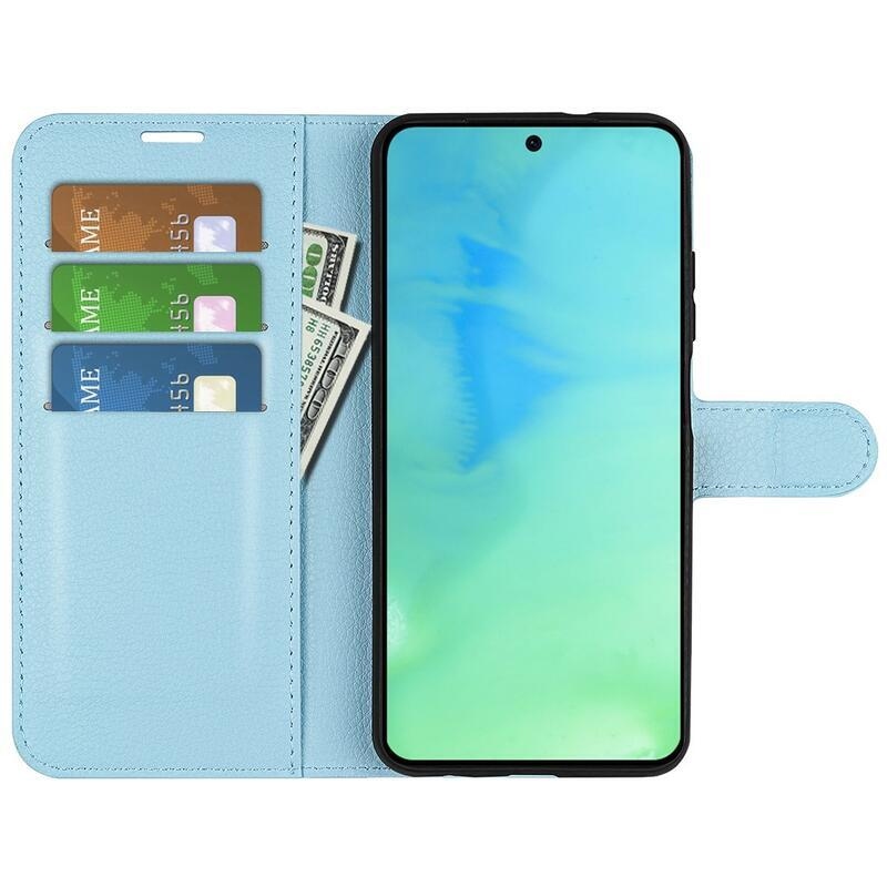 Litchi könyv tok a Honor X8a számára - kék