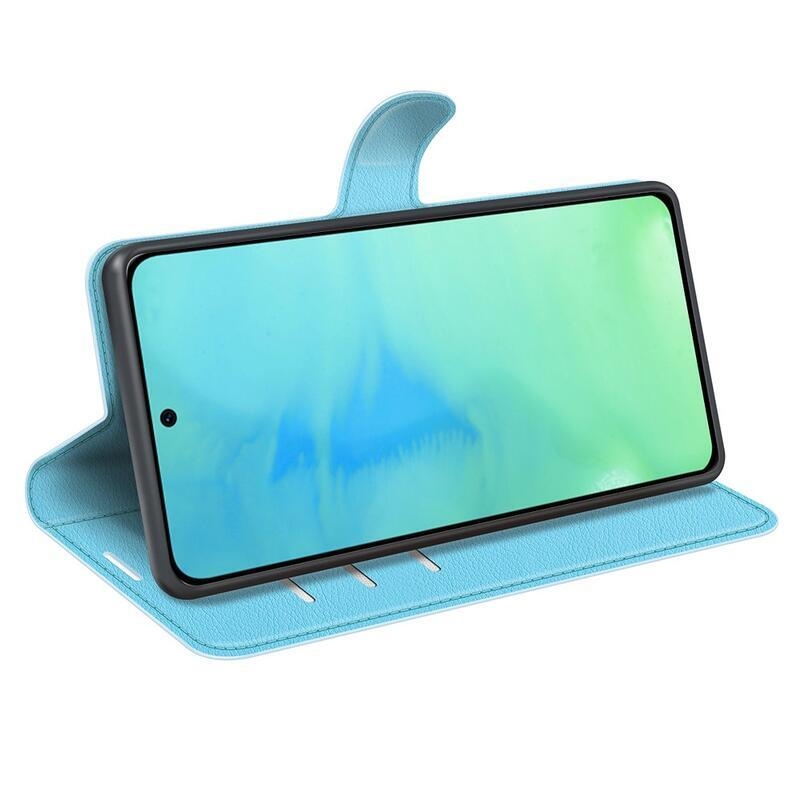 Litchi könyv tok a Honor X8a számára - kék