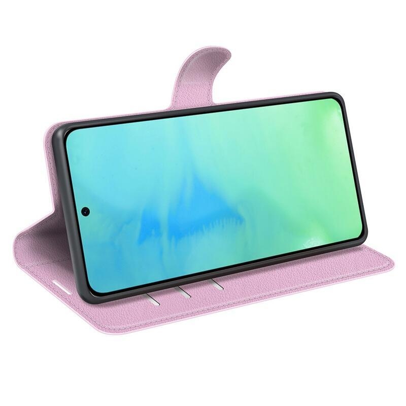 Litchi könyv tok a Honor X8a számára - rózsaszín